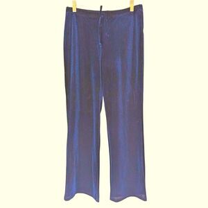 Navy Blue Mesh Drawstring Waist Pants Size Medium Retro Vintage Y2K 90s style